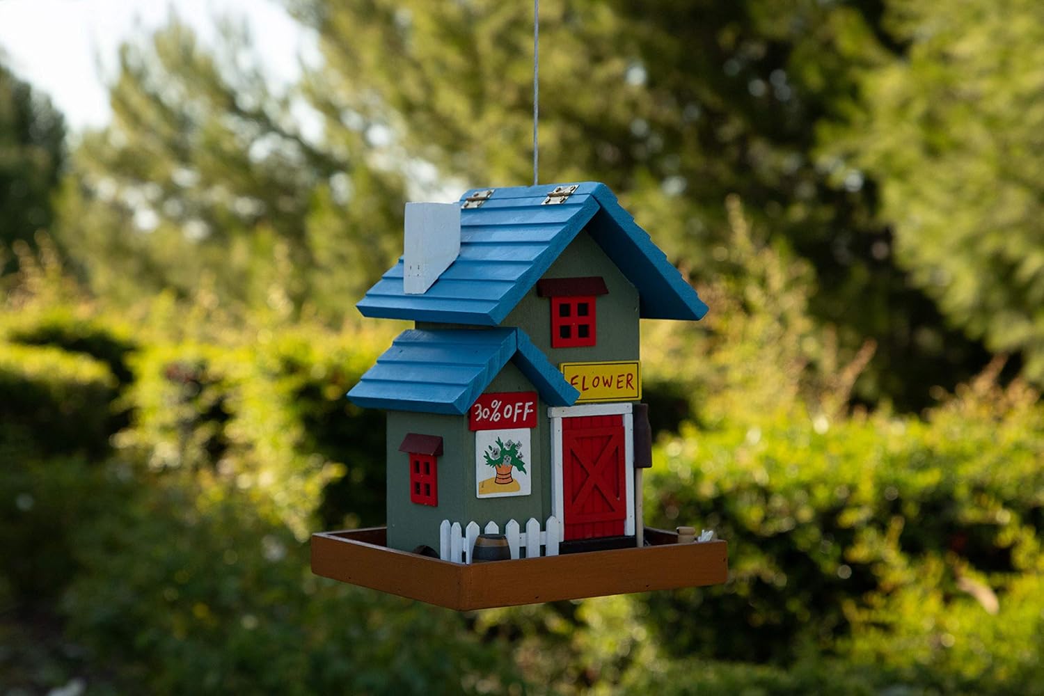 Alpine Acm112 Hanging Colorful Bird Feeder 9 Inch Tall
