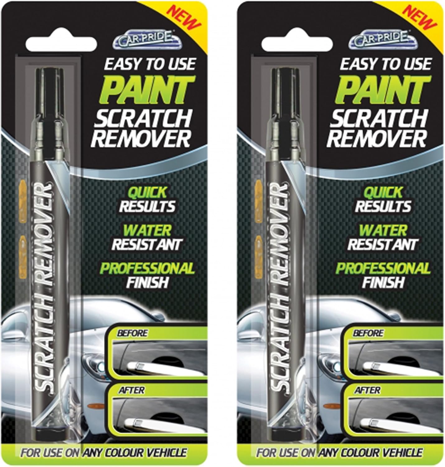 2 X Car-Pride - Paint Scratch Remover Pen - For Use On Any Colour Vehicle