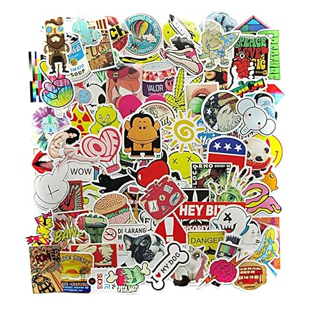 100 Stücke Aufkleber Graffiti Decals Bumper Stickers für Auto, Skateboard, Reisekoffer, Motorräder, Fahrräder, Boote, Laptop,