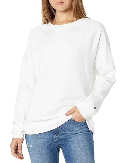 champion women's powerblend boyfriend crew sweatshirt