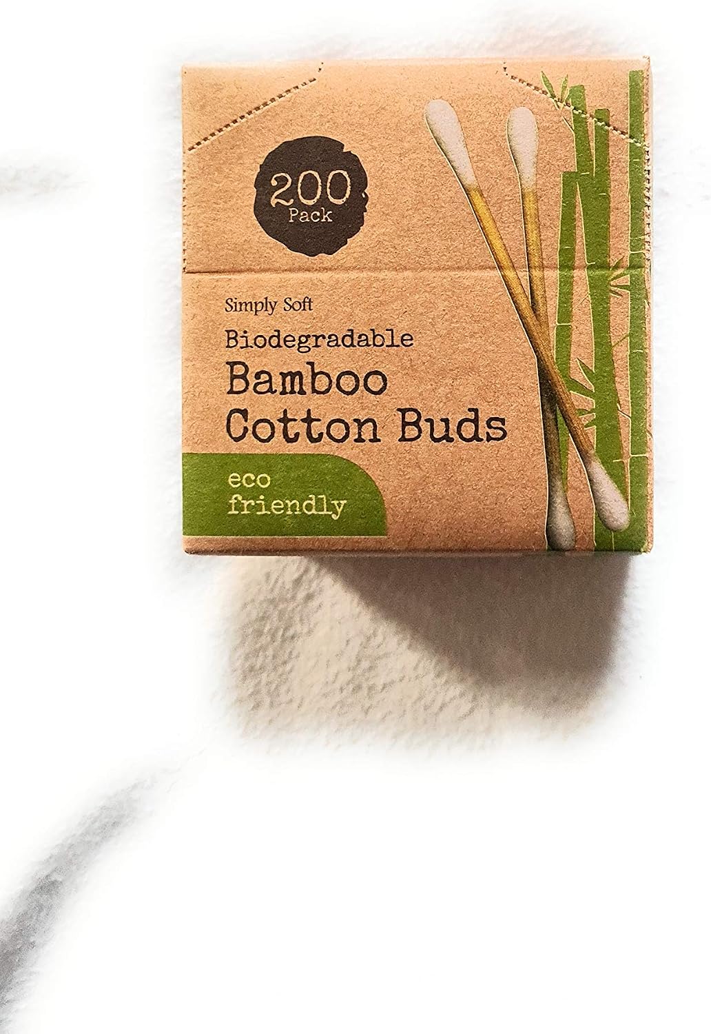 Natural Brown Bamboo Cotton Buds, Pack of 200 - Dual Tipped, Ideal for Home & Personal Care, White and Brown