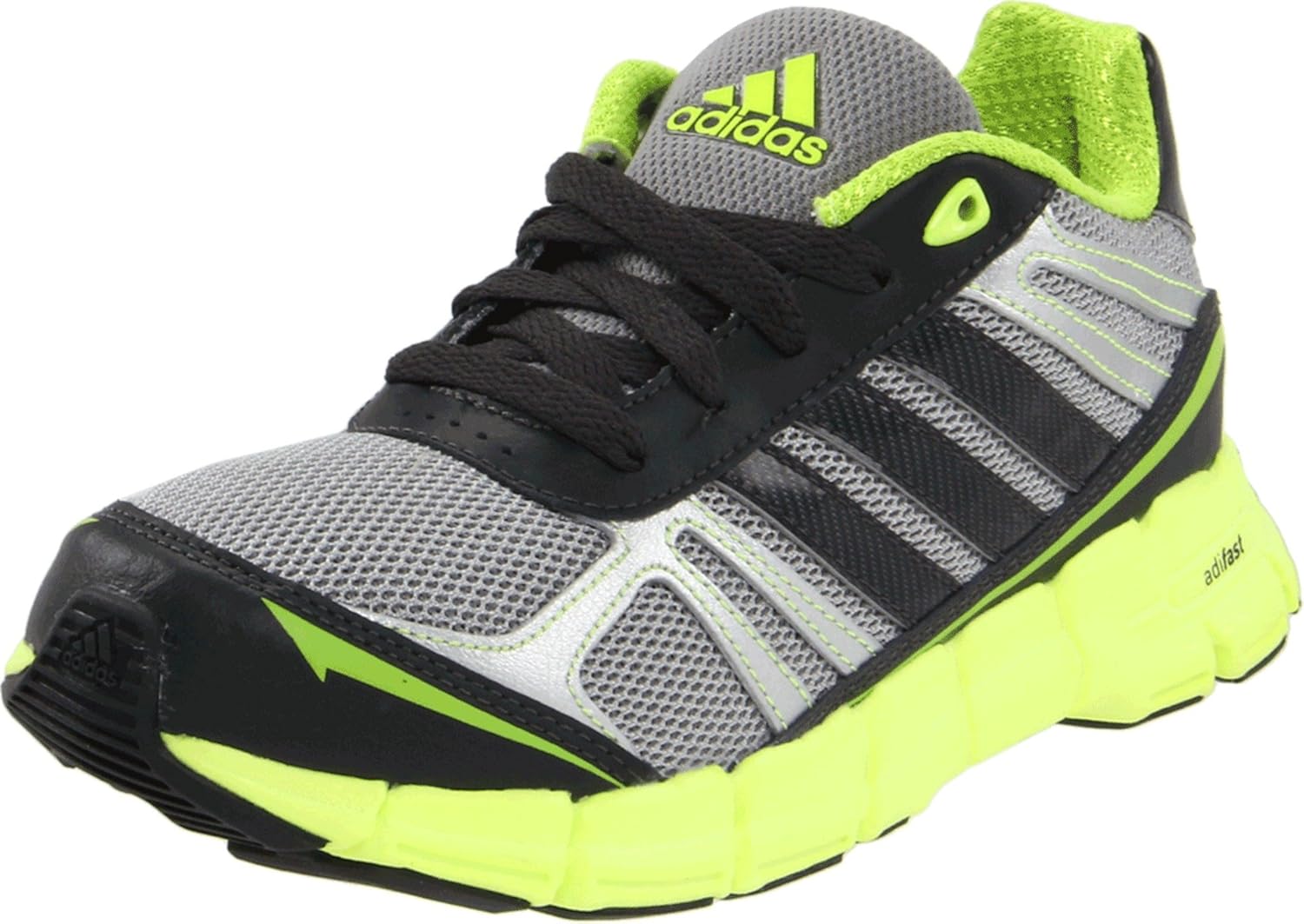 Amazon.com | adidas Adifast Running Shoe (Little Kid/Big Kid), Shift Grey/Metallic Silver/Solid 
