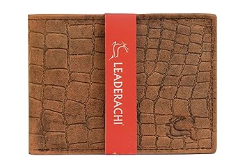 Leaderachi Brown 100% Genuine Leather Croco Wallet