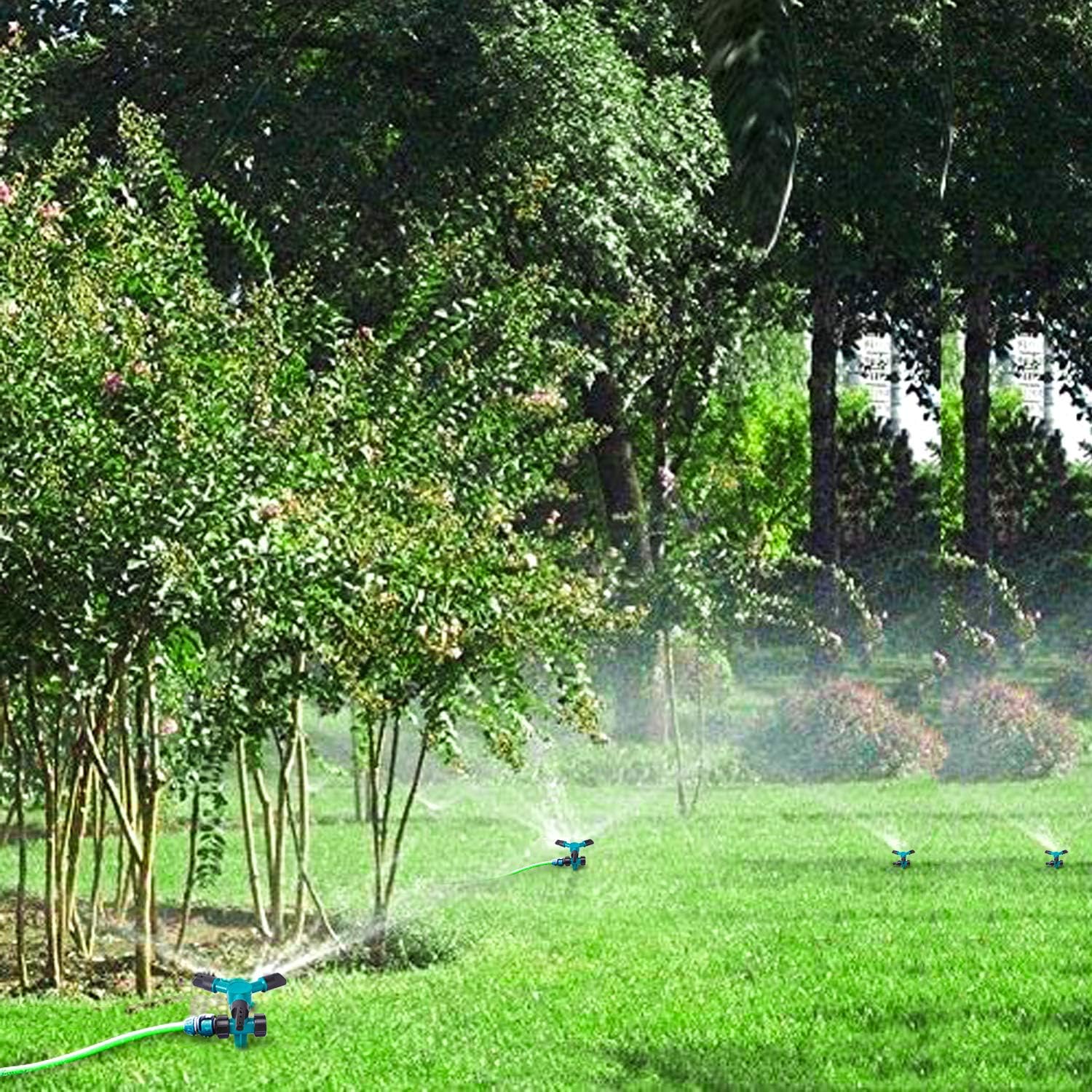 Forno Garden Sprinkler, 360° Rotating Lawn Sprinkler Ground Covered Yard Sprinkler Automatic Spray with for Garden, Kids, Yard : Garden & Outdoor