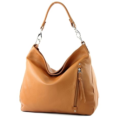 modamoda de - T121 - ital Shopper aus Leder/Nappaleder Groß