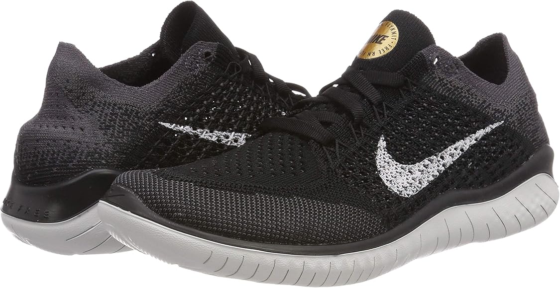 nike free rn 2018 women's black and white