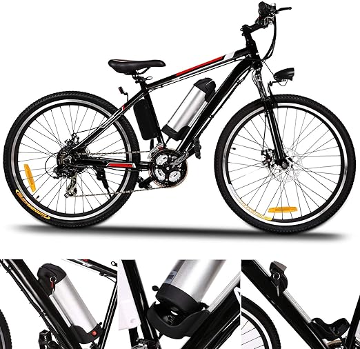 kemanner 26 inch electric mountain bike 21 speed 36v 8a lithium battery electric bicycle for adult