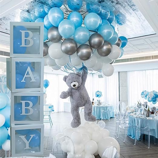 new baby balloon with teddy inside