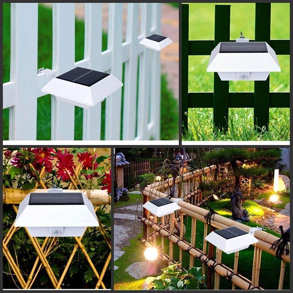 [New PIR Motion Sensor] OKSS 6 LED Solar Motion Sensor Light Outdoor Waterproof, PIR Sensor Solar Powered Led Light/Solar Light for Fence Wall Driveway Garden Patio Path Decking Light (1 Pack)