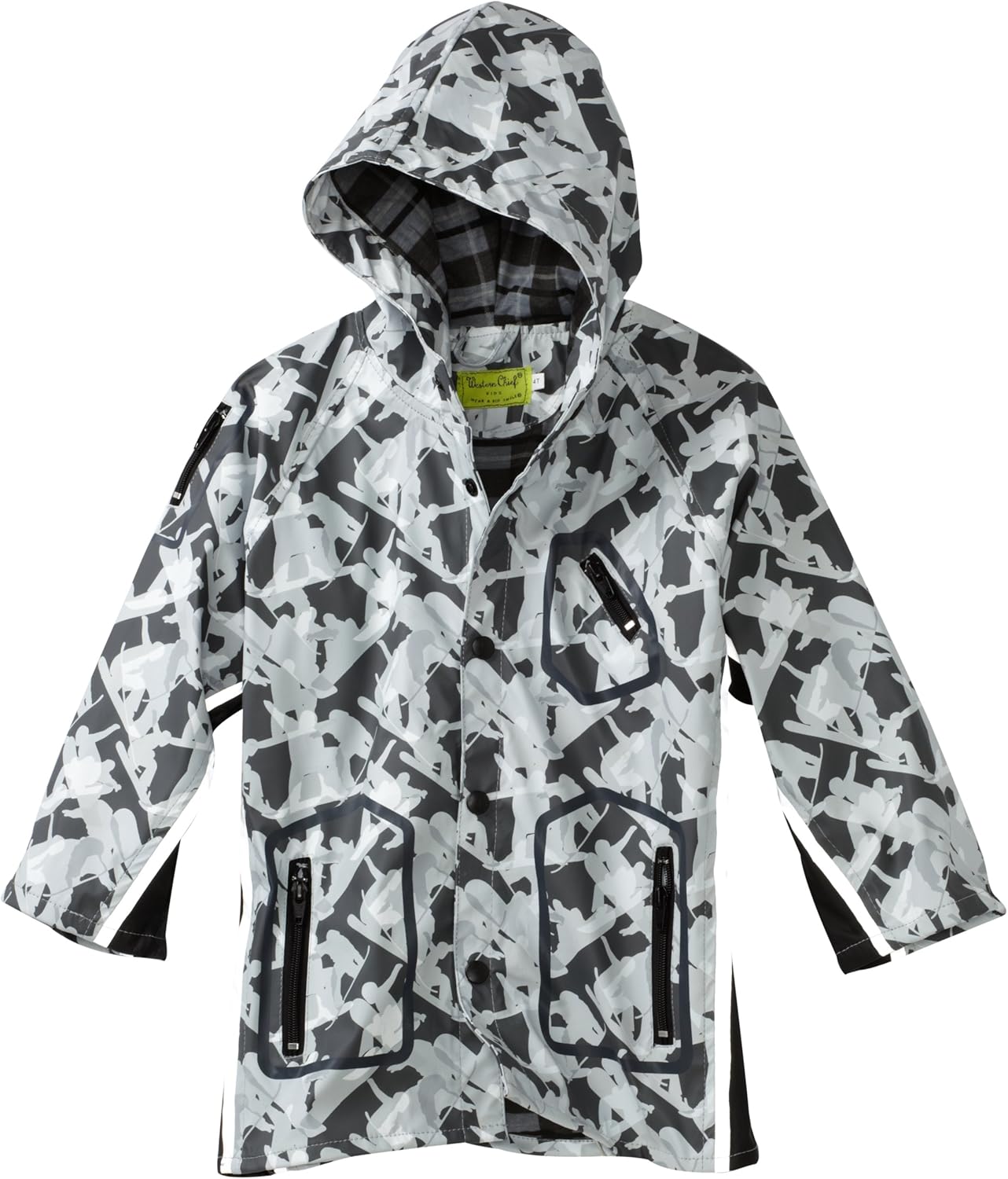 Western Chief Little Boys' Snowboard Camo Rain Coat Rain Jackets Clothing