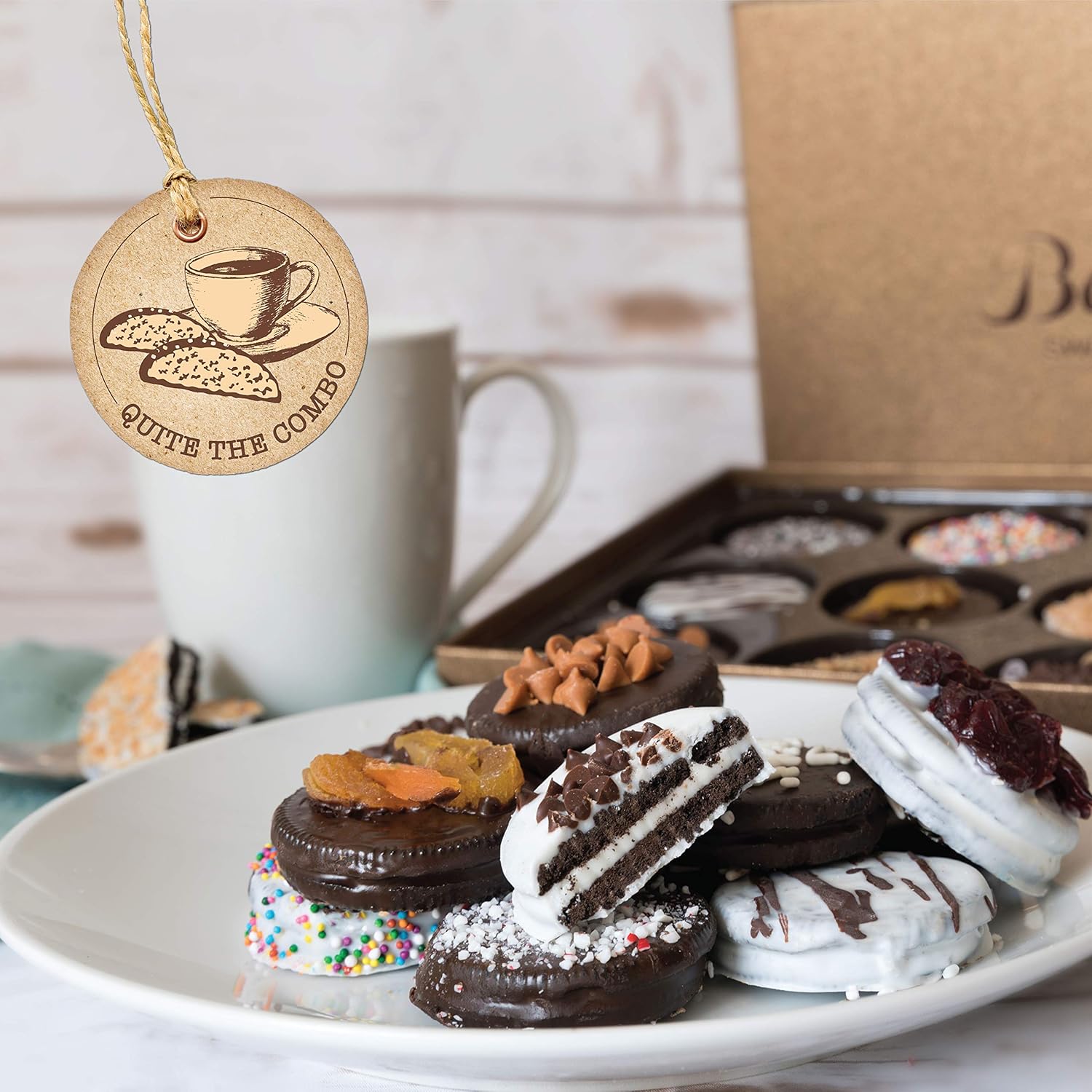 Barnett's Chocolate Cookies Gift Basket, Gourmet Christmas Holiday Corporate Food Gifts in Elegant Box, Thanksgiving, Halloween, Birthday or Get Well Baskets Idea for Men & Women, 12 Unique Flavors : Grocery & Gourmet Food