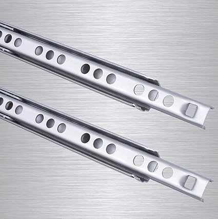 2 Schubladenschienen EDELSTAHL Teilauszug Rollenauszug Teleskopschiene Kugelführung Schubladenauszug H: 17 / L: 246 mm