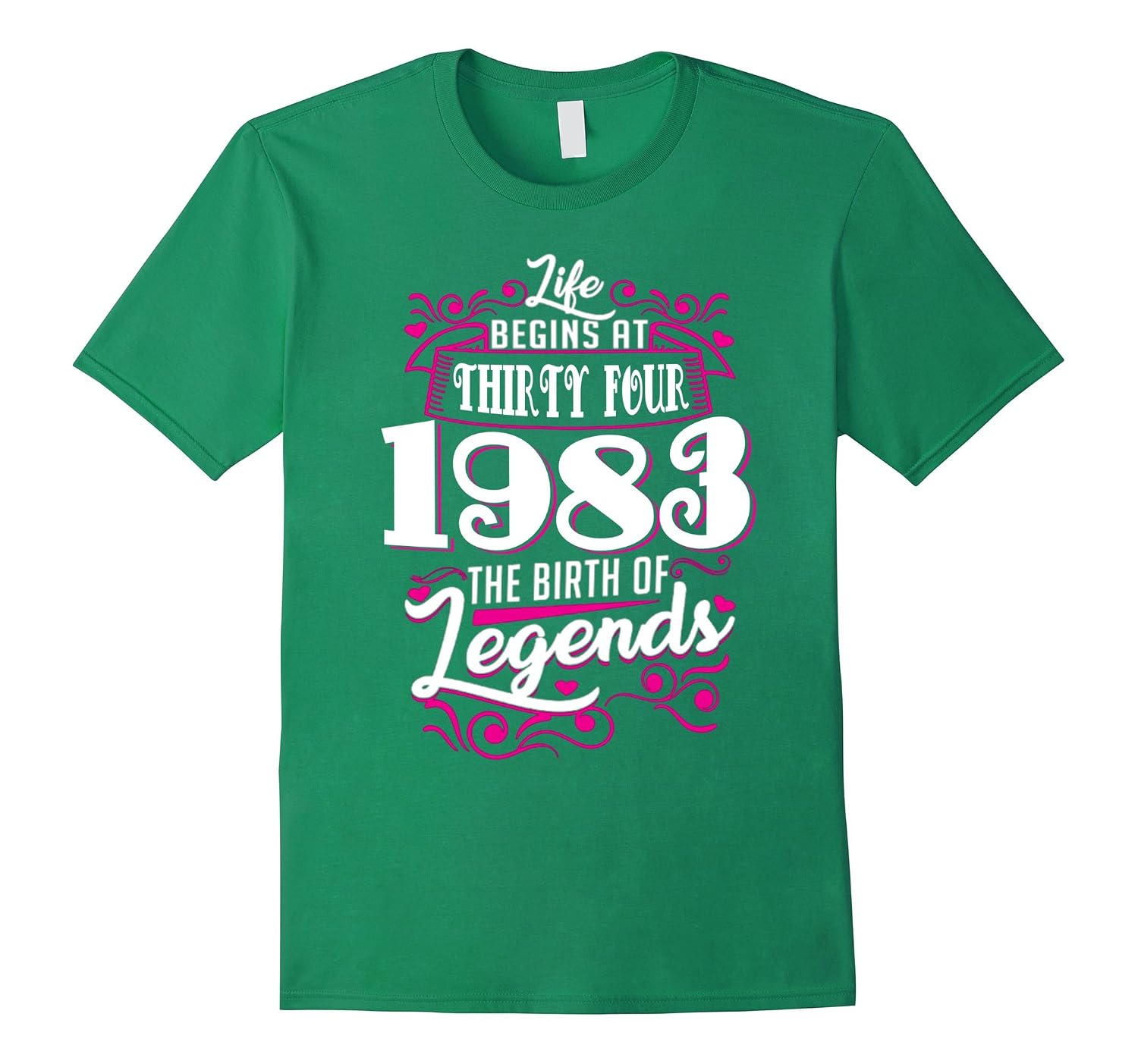 34th Birthday Gift TShirt Vintage 1983 - 34 Years Old Shirt