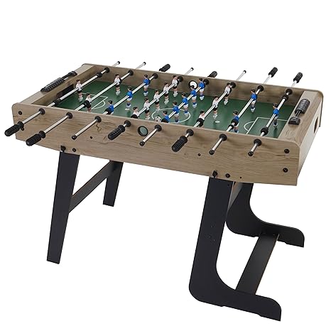 Mendler Tischkicker London, Kicker Kickertisch Tischfussball, klappbar ~ Natur