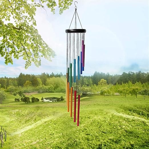 Garden wind chimes Wind Chimes, 29 Inch Color Colorful 14 Tube Rotating