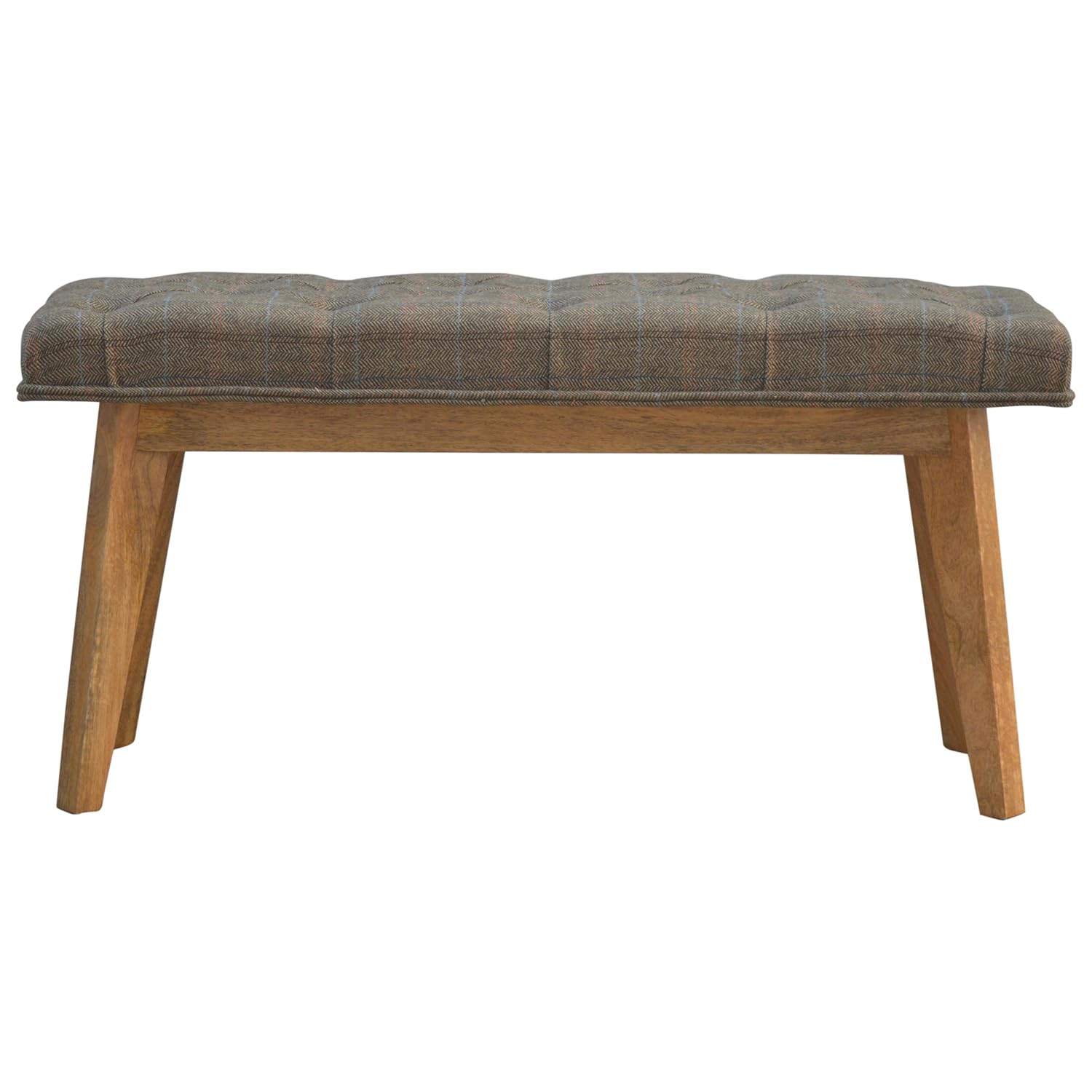 Artisan Furniture Scandinavian Design Bench with Tweed Top, Wood