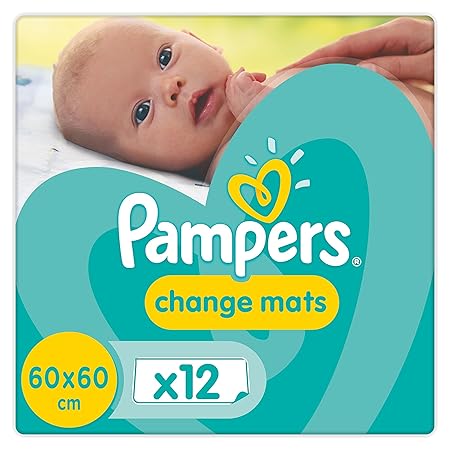 Pampers Change Mats Wickelunterlage, 5er Pack (5 x 12 Stück)