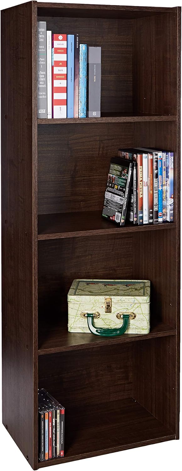 Brand Amazon, Movian, 4 Compartment Storage Shelf/Shelving Unit/Wooden