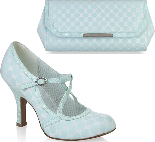 navy and cream shoes and matching bag