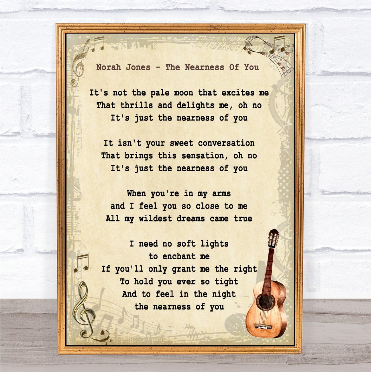 The Nearness of You Song Lyric Vintage Quote Print