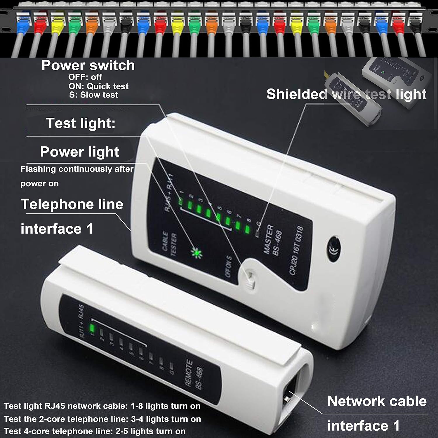 MAYLINE RJ45/8P/8C Network Cutter Tool Kits, Professional Net Computer Maintenance LAN Cable Tester Stripper - Image 5