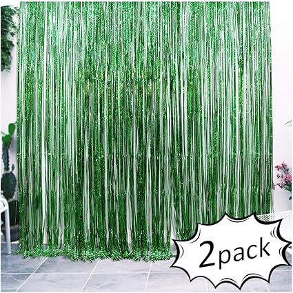cortinas iridiscentes de papel de aluminio con flecos y diseno de selva tropical suministros para fiestas de cumpleanos bodas fiestas decoracion