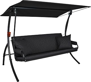 Angerer 441200/208/21 Elegance Joy Hollywoodschaukel Joy, Grau, 3-Sitzer