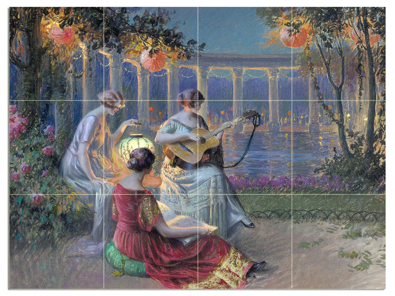 Party Night D. Enjolras Girls Music Tile Mural Kitchen Backsplash Marble Ceramic - Picture 13 of 27