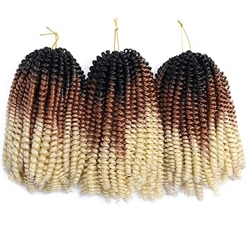 Amazon Com Spring Twist Hair 3pcs Crochet Braids 8 30strands