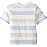 C-Life Group Little Boys' V-Neck Roller Printed Blue-Green Stripe