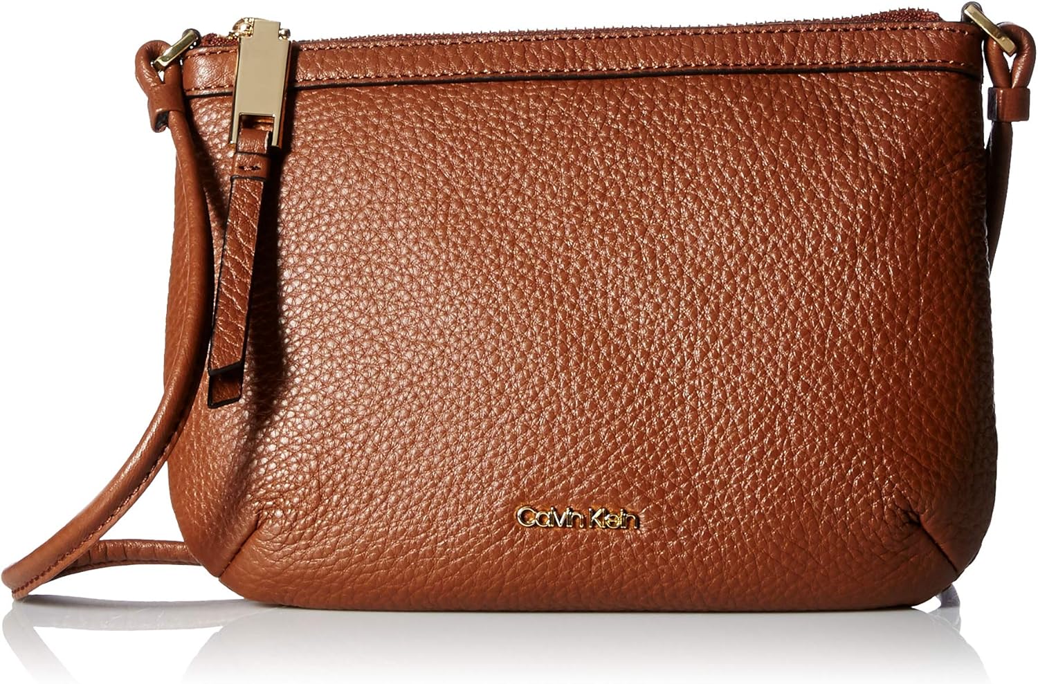 calvin klein carrie pebble leather crossbody