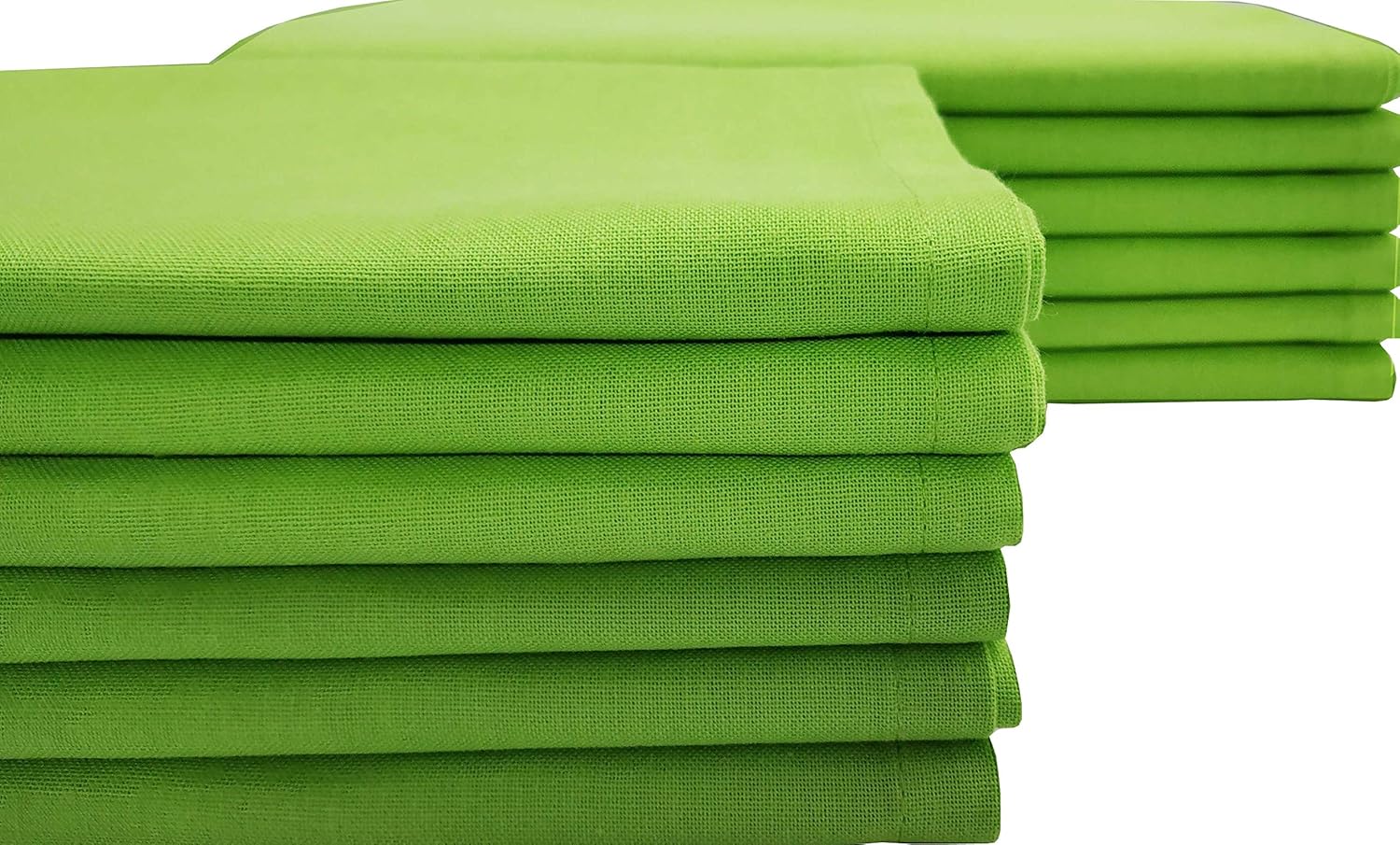 Pack of 12 ,100 Cotton , 20" x 20" Oversized Lime Green Colored Solid