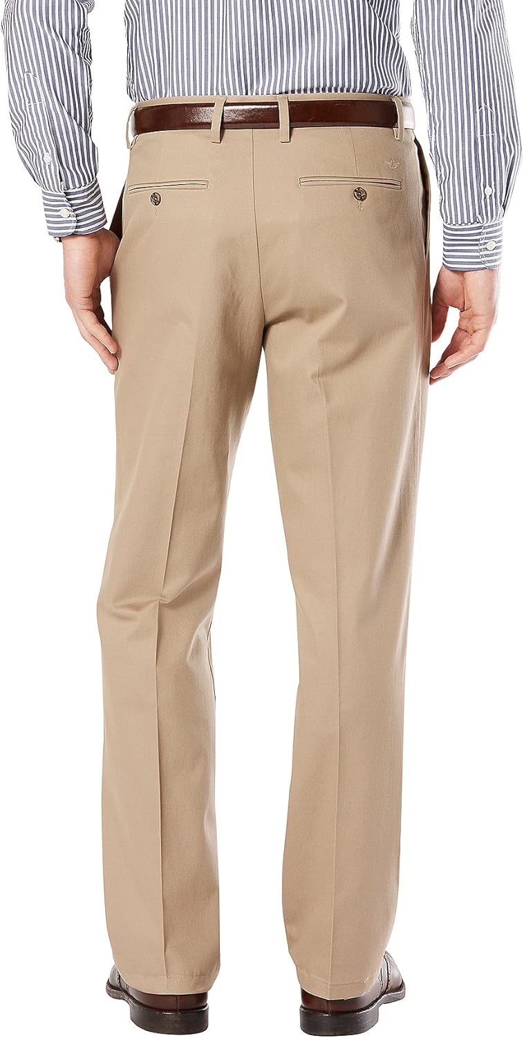 Dockers Men's Classic Fit Signature Khaki Lux Cotton Stretch Pants - Pleated at  Men’s Clothing store