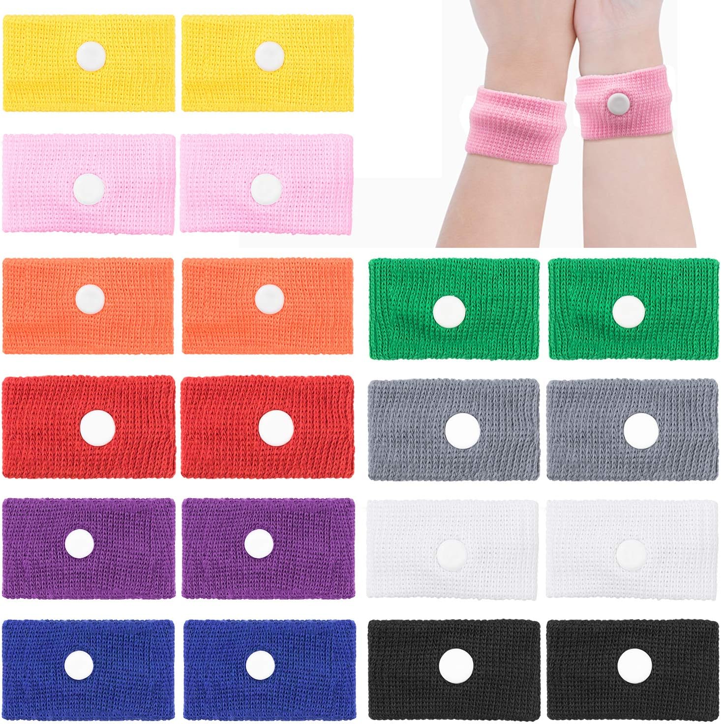 10 Pairs Motion Sickness Wristband, EAONE Morning Sickness Relief for Pregnant Women Sea Sickness Wristbands, Acupressure Wrist Bands Anti Nausea Bracelet for Car, Sea, Flying Travel Sickness: Health & Personal Care