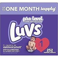 Diapers Newborn/Size 1 (8-14 lb), 252 Count - Luvs Ultra Leakguards Disposable Baby Diapers, ONE MONTH SUPPLY