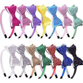 glitter bow headband
