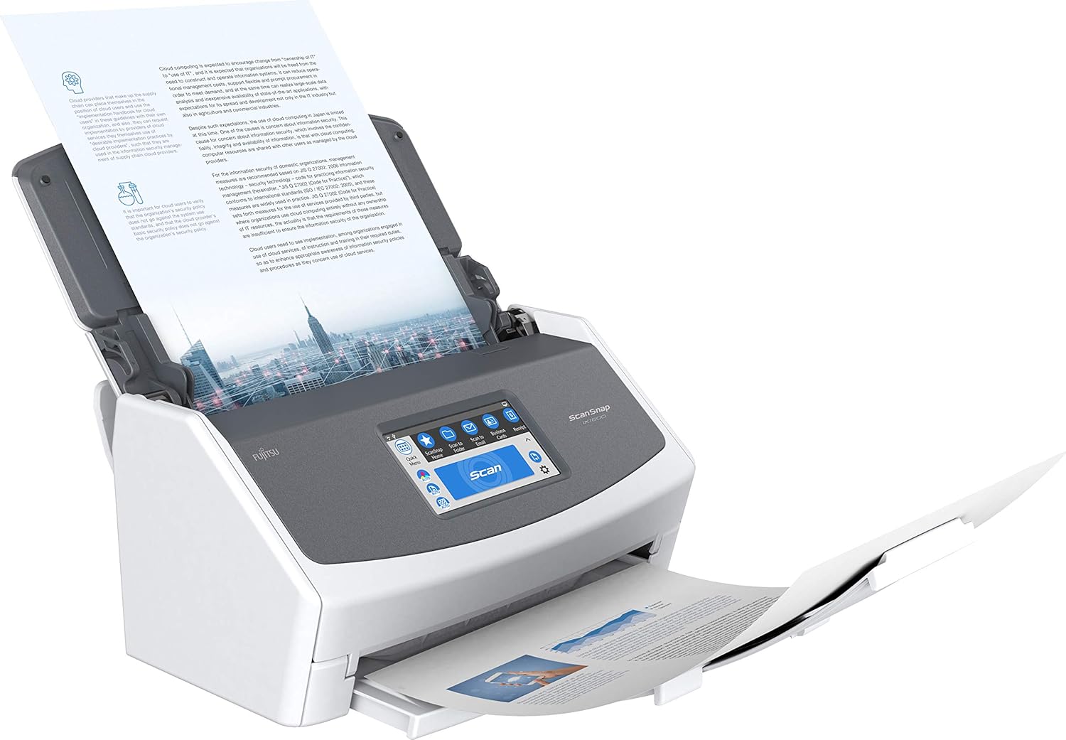 Fujitsu ScanSnap iX1600 Versatile Cloud Enabled Document Scanner for Mac or PC, White: Electronics