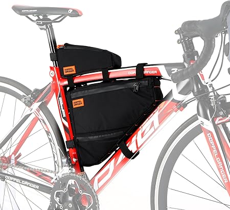 DOPPELGANGER(ドッペルギャンガー) トリプルストレージフレームバッグ 【トップチューブバッグ+フレームバッグ】 大容量:約4.1L バイクパッキング Packsシリーズ DFB447-DP