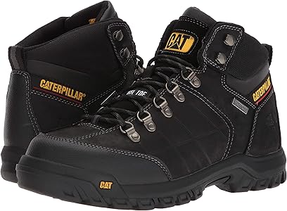 caterpillar men's threshold waterproof steel toe industrial boot