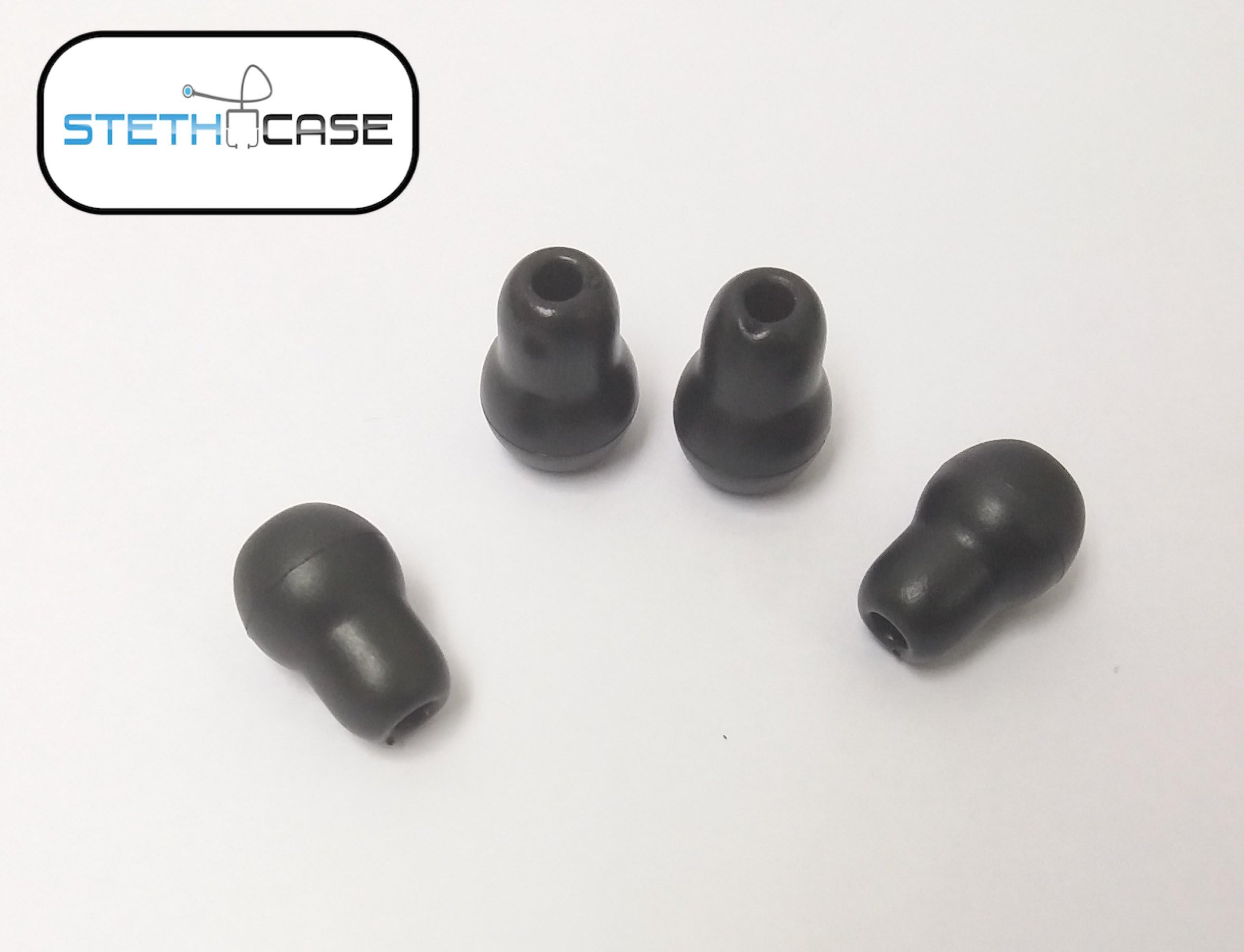 4 Olives Snap Eartips Black color for Littmann, ADC, Prestige, MDF, Riester