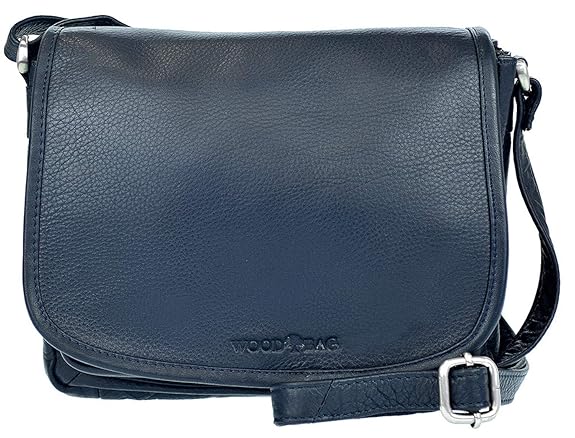 WOOD BAG Damentasche Umhängetasche Damen Leder klein Echtleder Rindleder Schultertasche Tasche WBS09