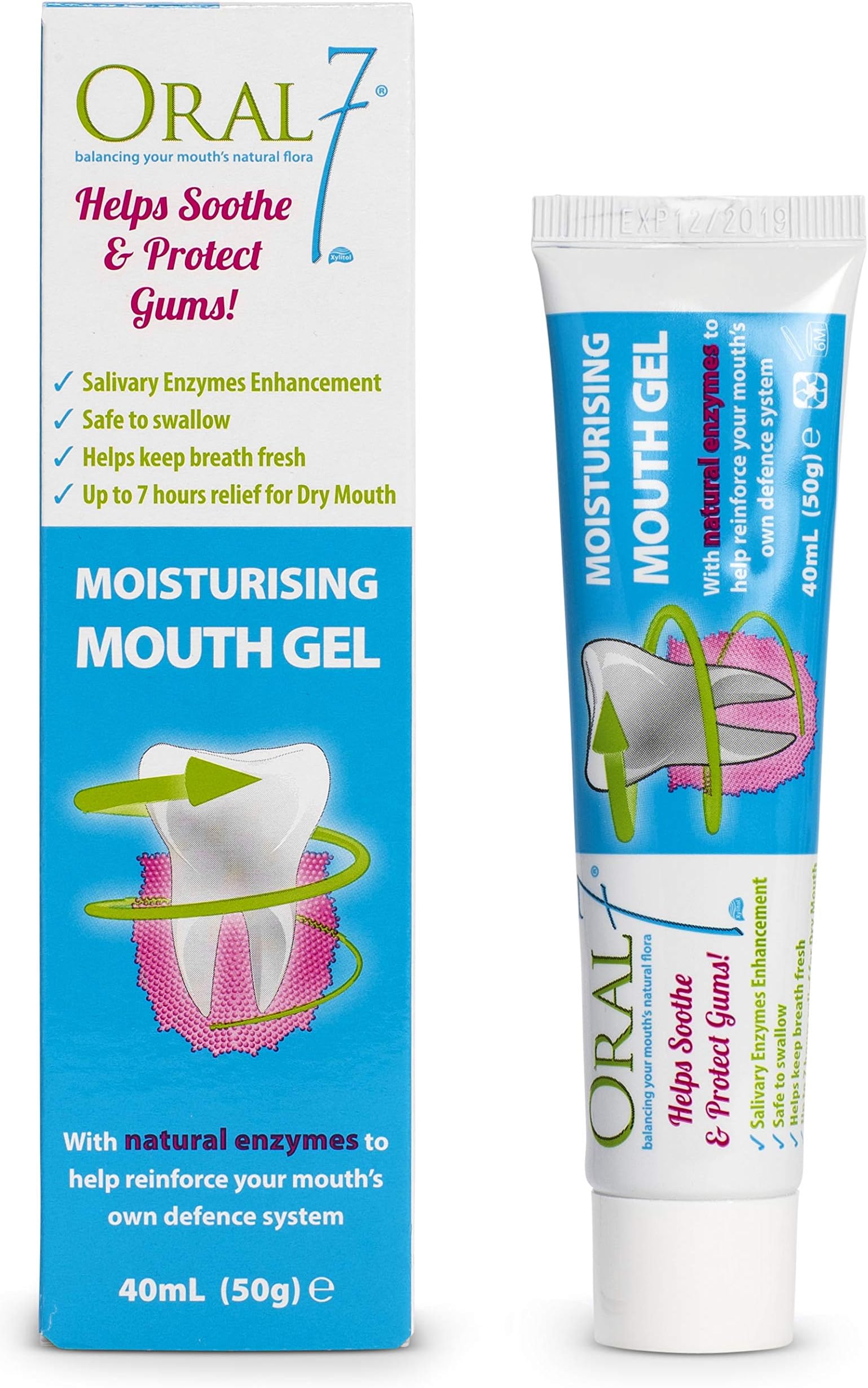 Oral7 Dry Mouth Moisturizing Mouth Gel Containing Enzymes, 1.6oz
