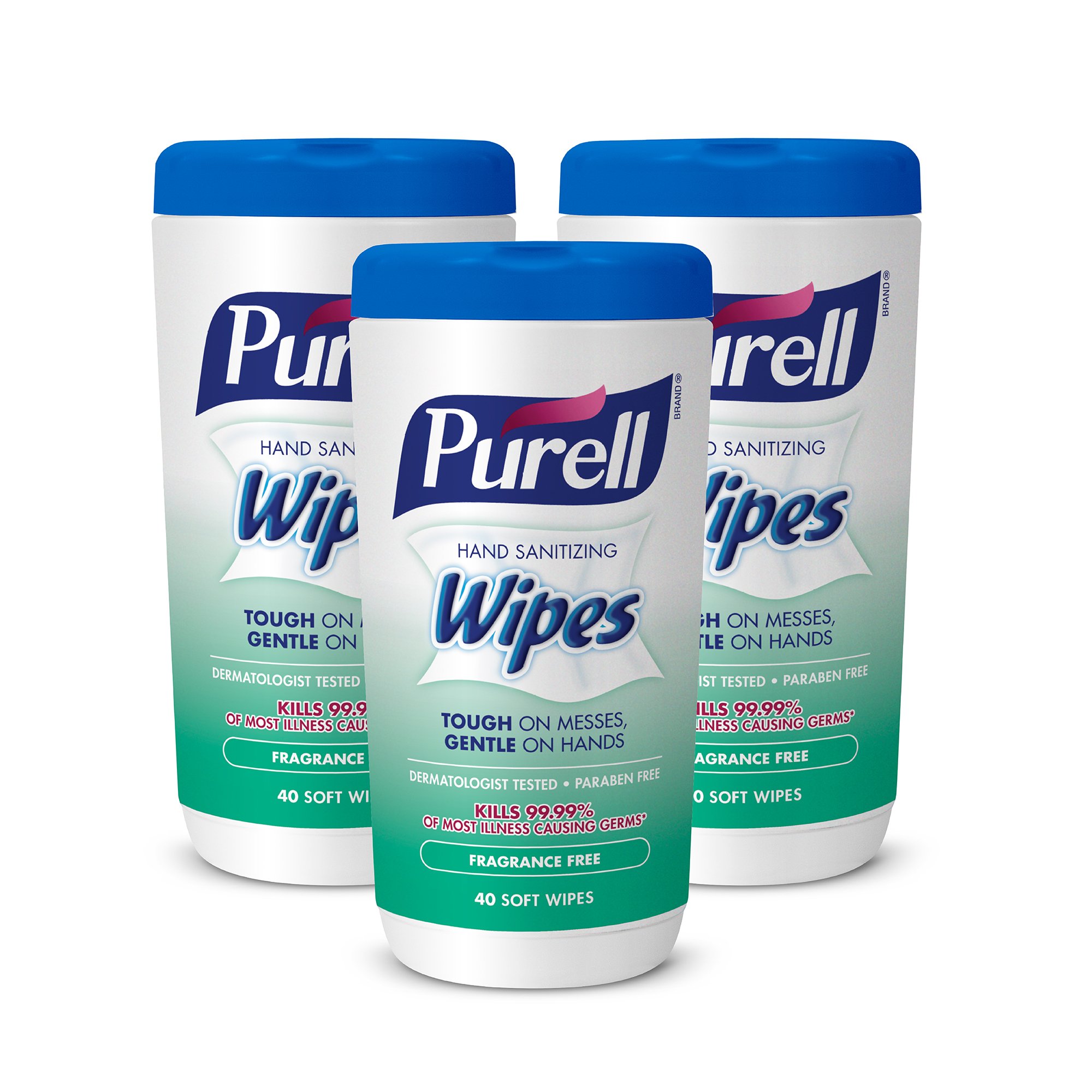 PURELL Hand Sanitizing Wipes, Fragrance Free, 40 Count NonLinting