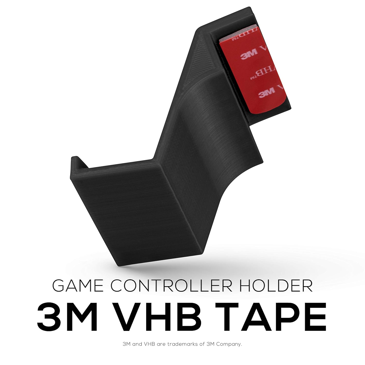 Game Controller Desktop Stand Holder (2 Pack) for XBOX ONE 360 SWITCH PS4 STEAM PC NINTENDO, Universal Gamepad Accessories - No screws, Stick on, Black By Brainwavz: Video Games