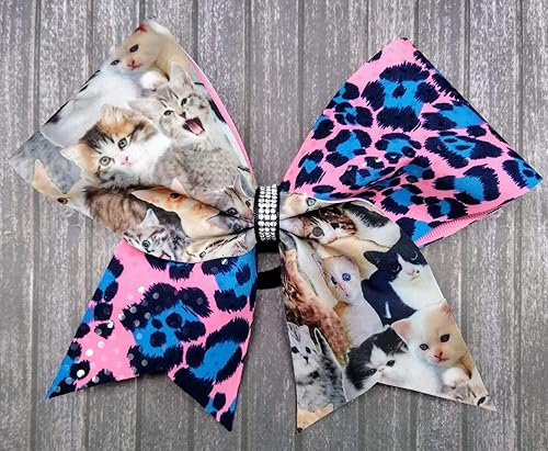Amazon Com Crazy Cat Lady Cheer Bow 7 Inch Cheerleading Hairbow