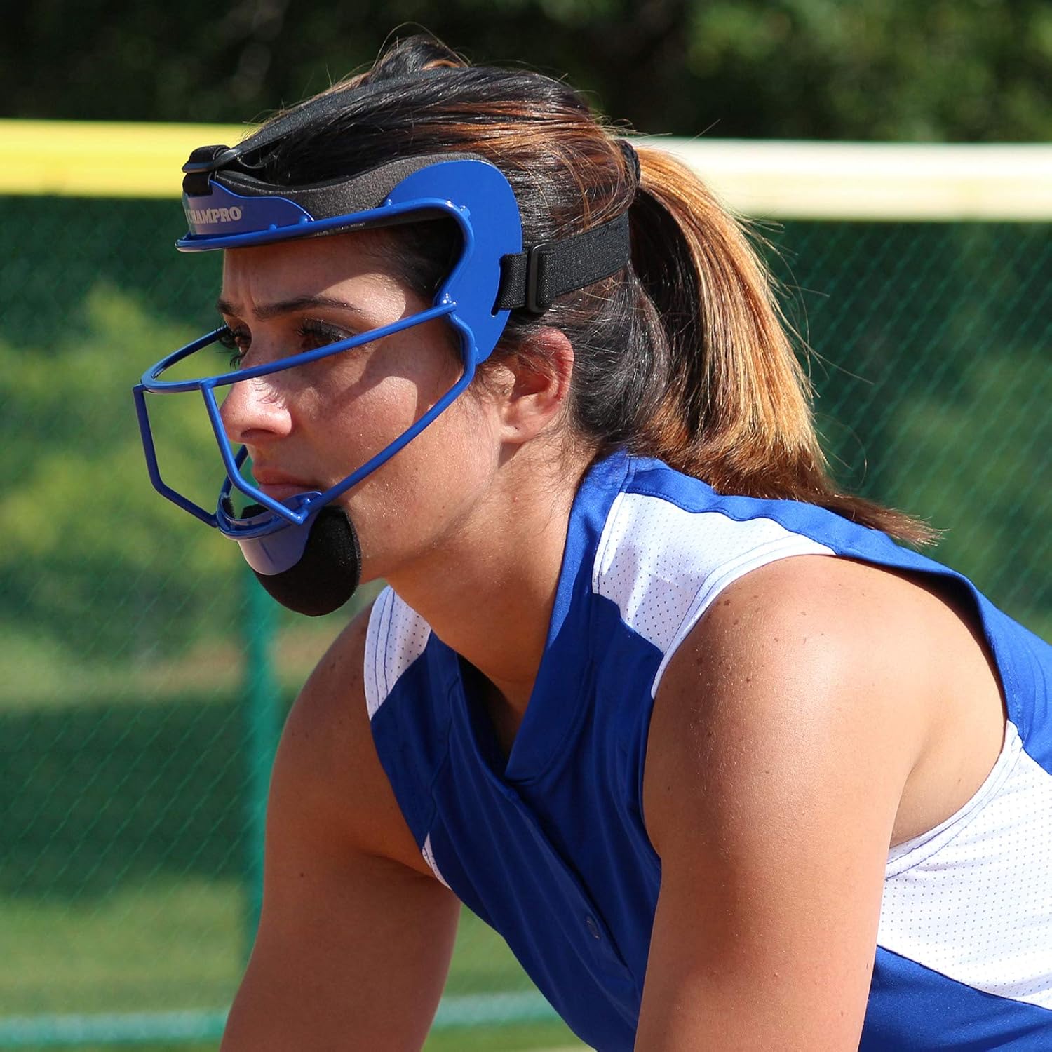 CHAMPRO Defensive Fielder Mask – Perfect for Softball, Teeball, Baseball, with sizes and colors for all ages : Sports & Outdoors