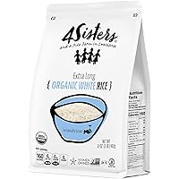 4 Sisters Long Grain White Rice - Organic - USA Grown - Sustainably Farmed - Farm to Table - Women Owned -2lb