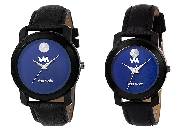 Couple Collection Quartz Analogue Blue Movado Dial Unisex Watches