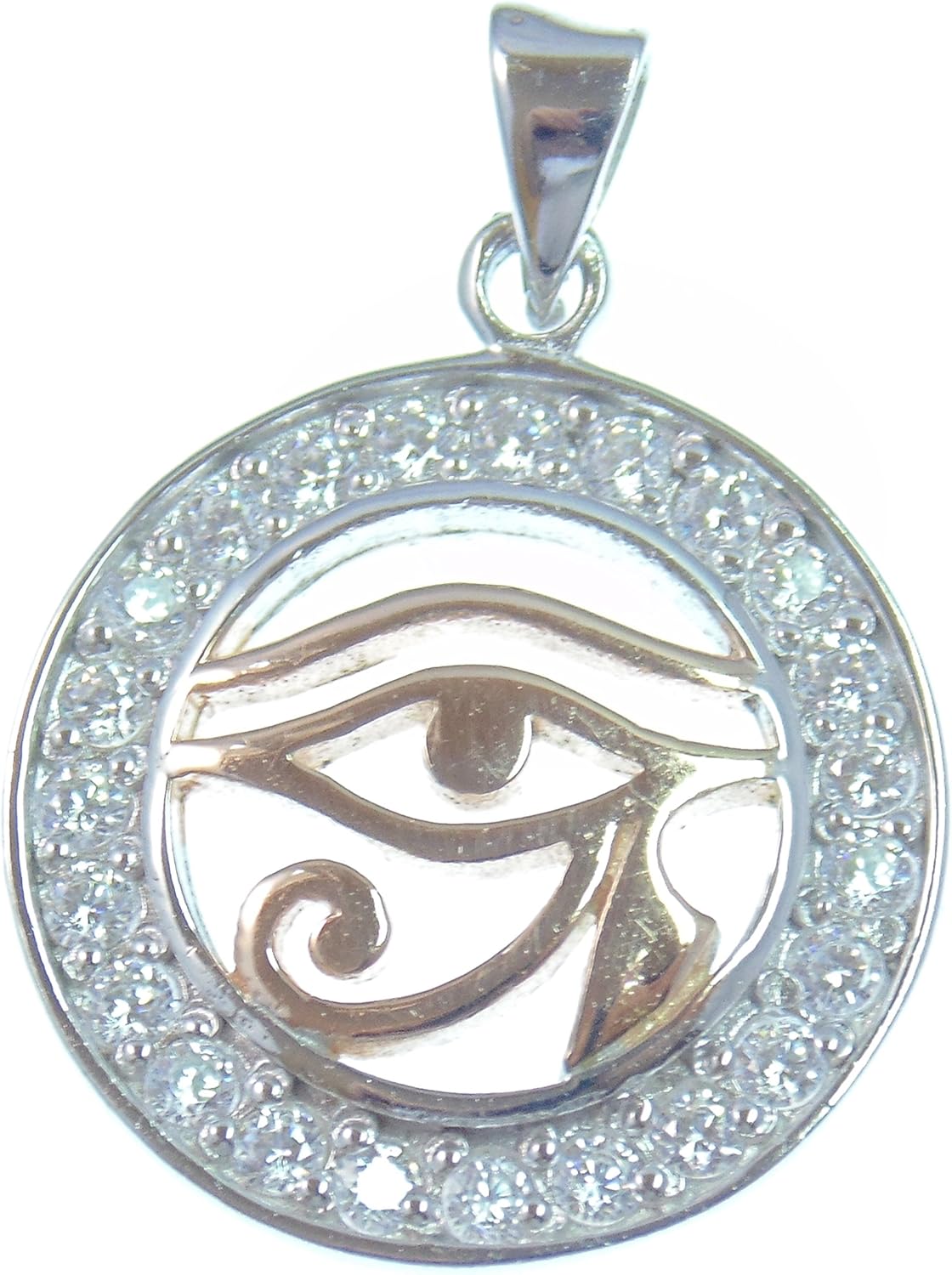 Pendentif Argenté Rond - Oeil D' Horus - Kurious Apprentice