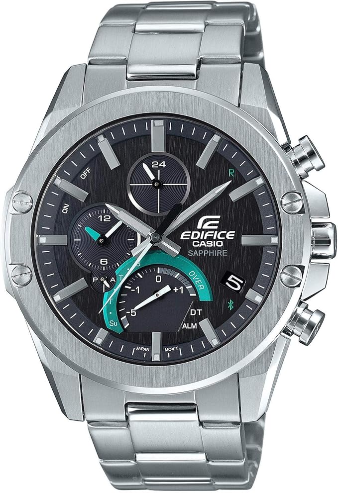 casio edifice solar chronograph silver stainless steel bracelet